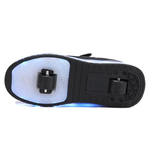 Kids Shoes with Wheels - 4 in 1 Light-Up Roller Sneakers with USB Rechargeable Skates Shoes for School Halloween Party Gifts2