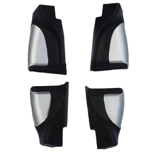 MoSundi Lot de 4 housses de protection en ABS pour pédale latérale, anti-corrosion, résistant à l'usure, compatible avec Isuzu D-Max, noir