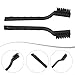 Deskbloom 10pcs 7-Inch Nylon Wire Brush Set for Industrial Cleaning and Rust Removal with Comfortable Curved Handle and Hanging Hole Black