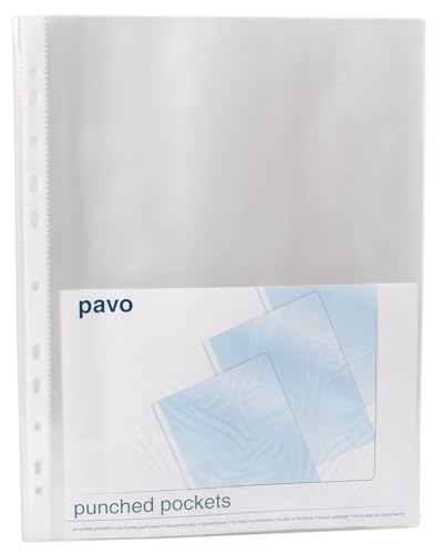 Pavo - Premium Prospekthüllen/Klarsichthüllen DIN A4 40mic PP glasklar x 100 Stück