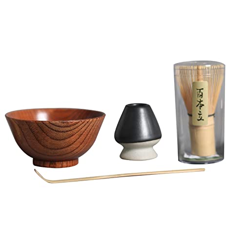 Matcha Ceremony Set Professional Fittings with Ceramic Bowl Multifunction Tools Matcha Whisk Teaspoon Sets, Style A/623