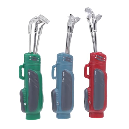 KOMBIUDA 3 Juegos De Minigolf para De Golf Carrito De Golf para Bebés Juguetes De Golf para Mujeres Casa De Muñecas De Golf Palos De Golf Pequeños Decorativos Adornos De