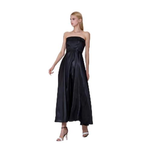 Robe longue taffetas évasée pour cérémonie et mariage