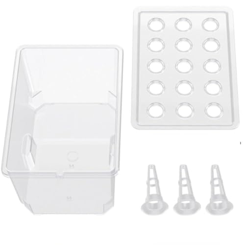 Tidevib Grande fioriera acquatica per la casa con 15 fori, design trasparente per coltivazione senza suolo, kit di giardinaggio salvaspazio 600D