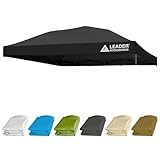 Leader Accessories Replacement Canopy Top Cover for 10’ X 10’ Straight Leg Pop Up Canopy Tent, Canopy Top Cover Only-Black