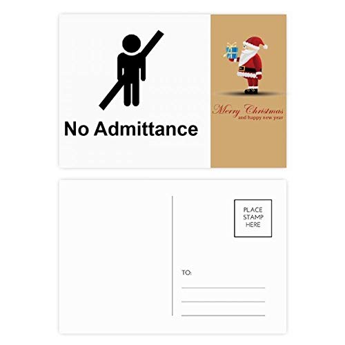Cartes postales avec motif de symbole du Père Noël et design No Admittance original