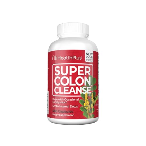 Health Plus Super Colon Cleanse: 10-Day Cleanse -Detox 12 Cleanses, 480 Capsules