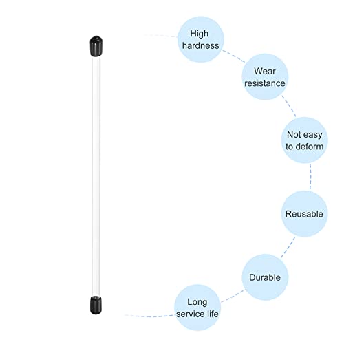 Image of PATIKIL Clear Rigid Tube Round Plastic Tubing with Black Rubber Caps Polycarbonate Water Pipe, 305mm / 12 Inch Length, 4mmx5mm /0.16 inchx0.2 inch, 1 Set