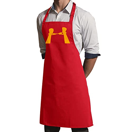 Tablier rouge premium en coton résistant pour passionnés de cuisine - 3