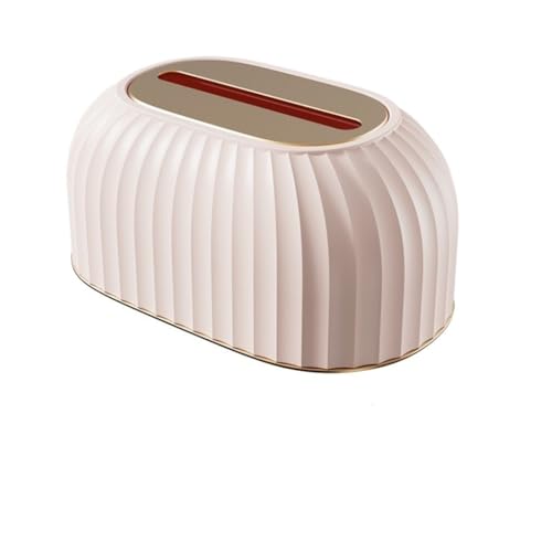 Boîte à mouchoirs rayée rose et distributeur de papier de pompage