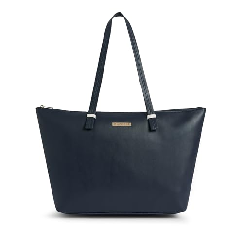 Image of Caprese Polka 16 Inch Laptop Compatible Large Tote Bag for Women | Stylish, Durable, Multi-Compartment Design for Work, Travel, Shopping | Comfortable Straps Shoulder and Handheld Bag