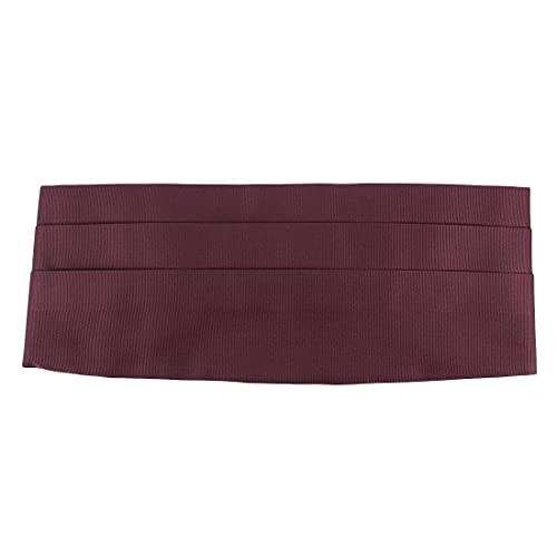 Ceinture de smoking soie lie de vin 100-120cm accessoire costume de cérémonie italien
