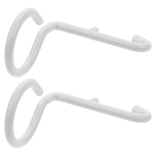 SHINEOFI Heavy Duty Pegboard Hooks for Garage Wall, 2pcs Peg Board Organizer Hangers with Key and Tool Pegs, White Pegboard Hanging Hooks for Industrial and Home Storage