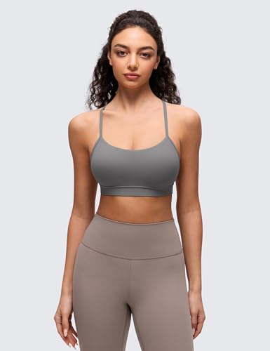 Image of CRZ YOGA Butterluxe Y Back Sports Bras | Light Support, Removable Pads, Yoga, Extremely Soft, Scoop Neck, Spaghetti Strap, for Women