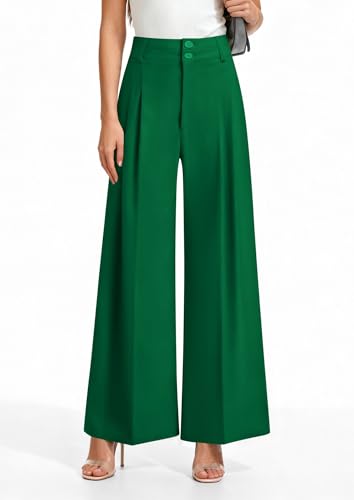 Image of PRETTYGARDEN Women's High Waisted Wide Leg Dress Pants