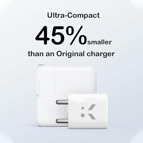Image of KARWAN Voltron 65W Dual Port Charger with QC & PD, 45W USB A & 20W Type C Port Fast Charging Adapter Compatible with Redmi /Oneplus /Oppo /Vivo /Mi /iPhone /iPad /Samsung & More,Quick Charging Travel Adapter