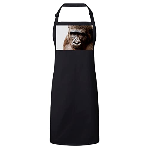 Tablier cuisine noir gorille idéal pour vos barbecues et soirées cuisine nature