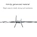 Barbed Wire, 4 Point Barbed Wire Fencing, Hot-Dip Galvanized Razor Wire, Real Barb Wire Roll, Barbwire, for Fence, Baseball Bat, Bird Feeder, Garden & Crafts, Various Specifications(2.5mm-100m)