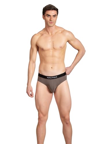 Image of Nautica Men's Cotton Blend Classic Solid Briefs