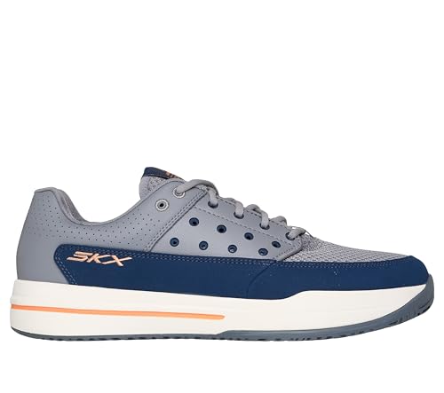 Skechers Men's Viper Court Luxe Pickleball Sneaker, Charcoal/Navy, 11.5