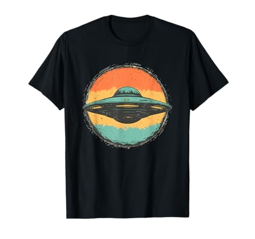 Retro UFO Nave espacial Vintage Sci-Fi Style Camiseta