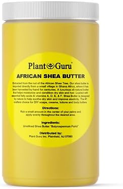 Raw African Shea Butter 32 oz. / 2 lbs. Jar Bulk 100% Pure Natural Unrefined YELLOW - Ideal Moisturizer For Dry Skin, Body, Face And Hair Growth. Great For DIY Soap and Lip balm Making.