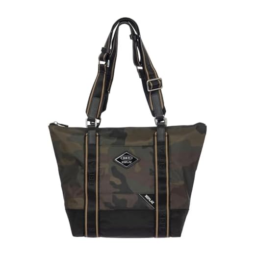 Bric's Schultertasche Shopper Replay Camoufla Shopping Bag Green Camou mehrfarbig