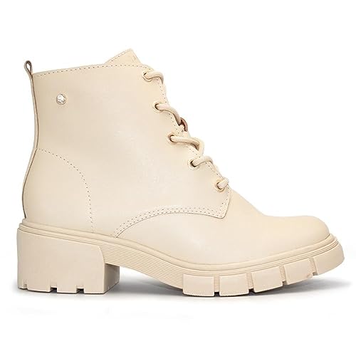 Bota Coturno Ramarim Feminina Casual Napa Vest Aveia 23-11121-cv1-36