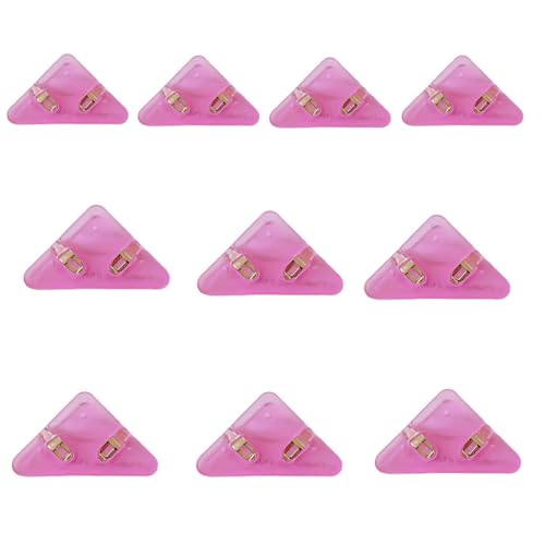フレンドリーな三角形のコーナードキュメントクリップ10パックnonscratchエッジデザインポータブルファイルオーガナイザー再利用可能なファイリングクリップ