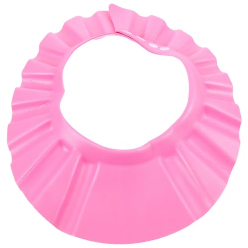Image of Eva Waterproof Baby Kids Shower Bathing Shampoo Hat Ultra-Light Shower Visor for Kids Adjustable Bath Visor for Babies Pink Toddler Waterproof Hat for Hair Washing