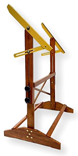 Alvin Shop607 Pavilion Drafting Art Table Base, Base Only; Solid Wood Construction; Adjustable Height And Angles; 24" Pencil Ledge; Not Assembled #TOP1