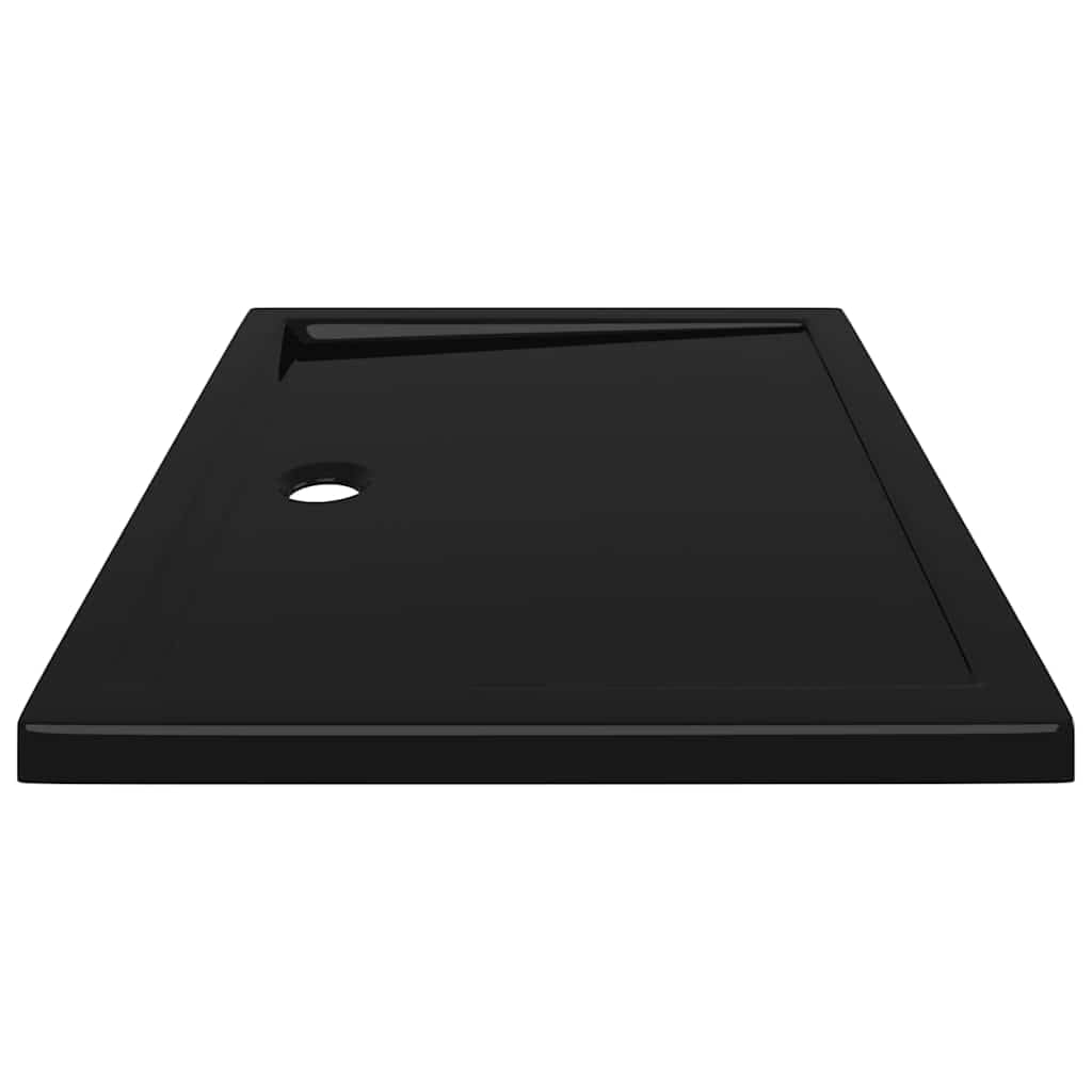 vidaXL Piatto Doccia in ABS Rettangolare Nero 70x90 cm