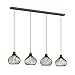 Produktbild Lindby Esstisch Pendelleuchte, Hängeleuchte Metall kaffeebraun, Hängelampe 4x E27 max. 60W, ohne Leuchtmittel, Wohnzimmer, Esszimmer, Pendellampe