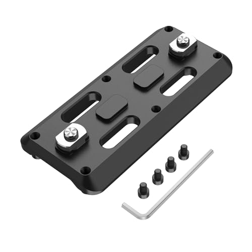 Arca Dovetail Rail for M-LOK Compatible with Arca Swiss/RRS Standards Arca Rail Quick Release Plate Aluminum Arca Tripod Mount Adapter for Tripod Ball Head Hunting Rifle Mount 2-Slot Interface