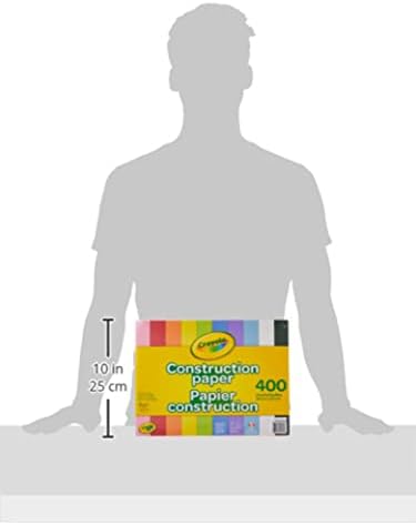 Crayola 400 Pages Construction Paper Pad, School and Craft Supplies, Teacher and Classroom Supplies, Gift for Boys and Girls, Kids, Ages 3,4, 5, 6 and Up, Arts and Crafts, Gifting (61-0400) - 2