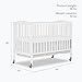 Dream On Me Full-Size 2-in-1 Folding Baby Crib in White, GreenGuard Gold & BSA, Portable, Patented Quick Folding System, Strong Wheels, 2 Adjustable Mattress Heights