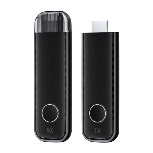 Wireless HDMI Transmitter and Receiver, Plug & Play Smart Wireless HDMI Extender, for Conference Screen Projection, Supports 1080P HD Video Output, for PCs, laptops, Cameras, HDTVs, projectors etc.