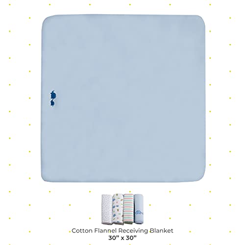 Spasilk Baby 4 Pack 100% Cotton Flannel Receiving Blanket