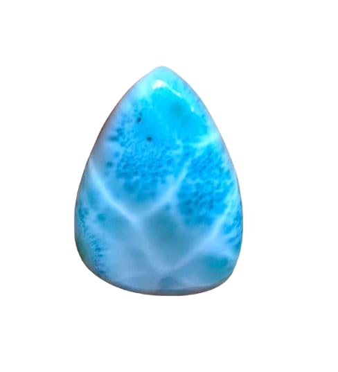 Larimar naturel en cabochon poire pour réparer ou sertir un pendentif