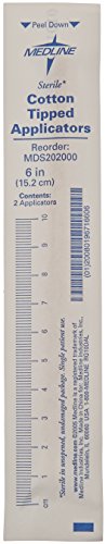 Image of Medline Sterile Cotton-Tipped Wood Applicators, 6 inch, Ideal for applying medication, cleaing skin, arts & crafts and more, 2 /Pack, Pack of 5
