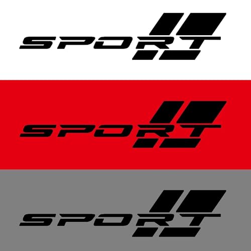 Image of Zhizhong Car Sport Decal,16 Inch Vinyl Sticker Fit for All Cars Side (2 Pcs Matte Black)