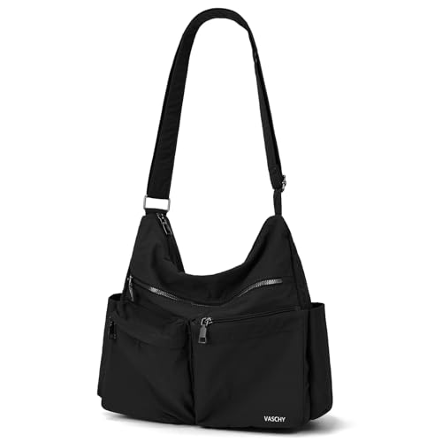 VASCHY Bolso Bandolera Mujer Ligero Impermeable, Bolso Universidad Mujer Casual Bolso Cruzado Múltiples Bolsillos con RFID Antirrobo para Oficina Colegio Viaje, Negro VASCHY Bolso Bandolera Mujer Ligero Impermeable, Bolso Universidad Mujer Casual Bolso Cruzado Múltiples Bolsillos con RFID Antirrobo para Oficina Colegio Viaje, Negro