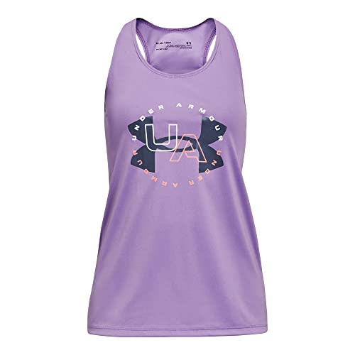 Débardeur UA Tech fille pour éviter la transpiration durant le sport coloris lilas taille XS