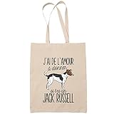 sac russell hobbs  Planetee Sac Tote Bag jack russel amour beige