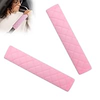 Auto Gurt Polster, 2 Stück, Autositz Gurtpolster, Weiches Material, Gurtschoner, 27 cm, Rosa, Sitzgurt Polsterung, sicherheitsgurt bezug, Autozubehör, Komfort für Hals Nacken Schulter (2-Pink-de)