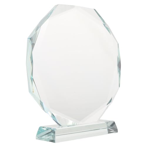 Plaque en verre cristal 140mm pour souvenirs spéciaux de bureau