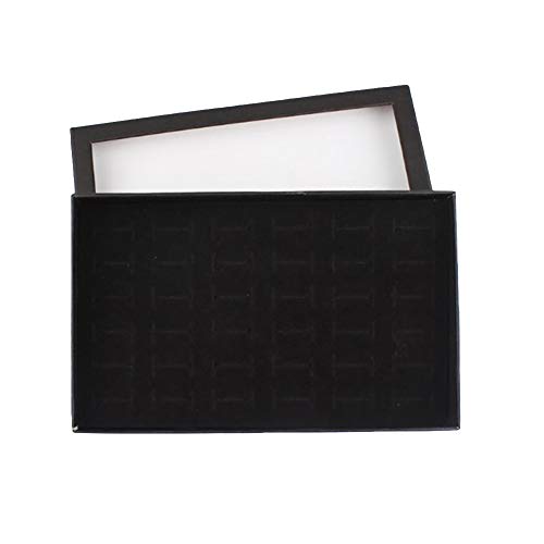 Roadoor 36 Slot Anello Portaanelli Portaanelli Portaanelli Anello Portagioielli per Nozze Custodia per Gioielli Portaoggetti per Proposta di Compleanno di Nozze Nero