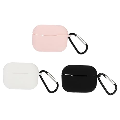 FONDOTIN Funda Protectora para Auriculares Inalámbricos Compatible con Airpods 1/2 Cubierta De Silicona con Hebilla para Bolsa Diseño Elegante Y Compacto
