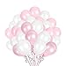 Produktbild GRESAHOM Rosa & Weiß Luftballons 100 Stück, 25,4 cm rosa Latex Party Ballons Bogen für Mädchen Geburtstag Hochzeit Babyparty Abschlussfeier Party Dekorationen