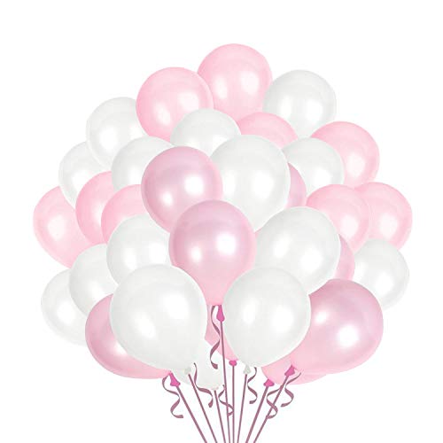 Latex-Luftballons Rosa Gingham Zum 1. Geburtstag – 30 Cm, 5er Pack, Mit Konfetti-Muster